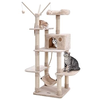 Amazon | FEANDREA キャットタワー 猫タワー 直径7.1cm支柱12本